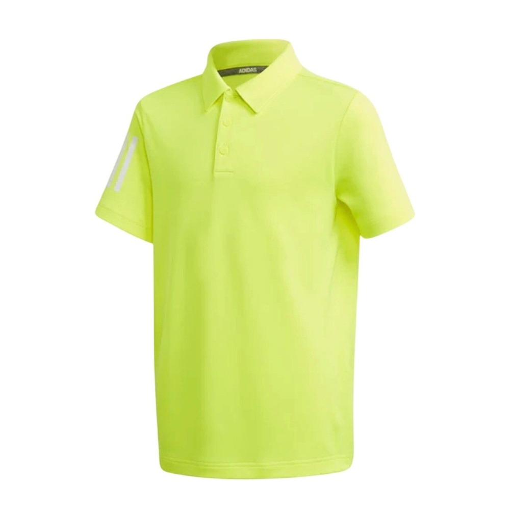 ADIDAS 3-Striples Boys Golf Polo‎ Shirt XL Pulse Lime Green NEW Active Sport